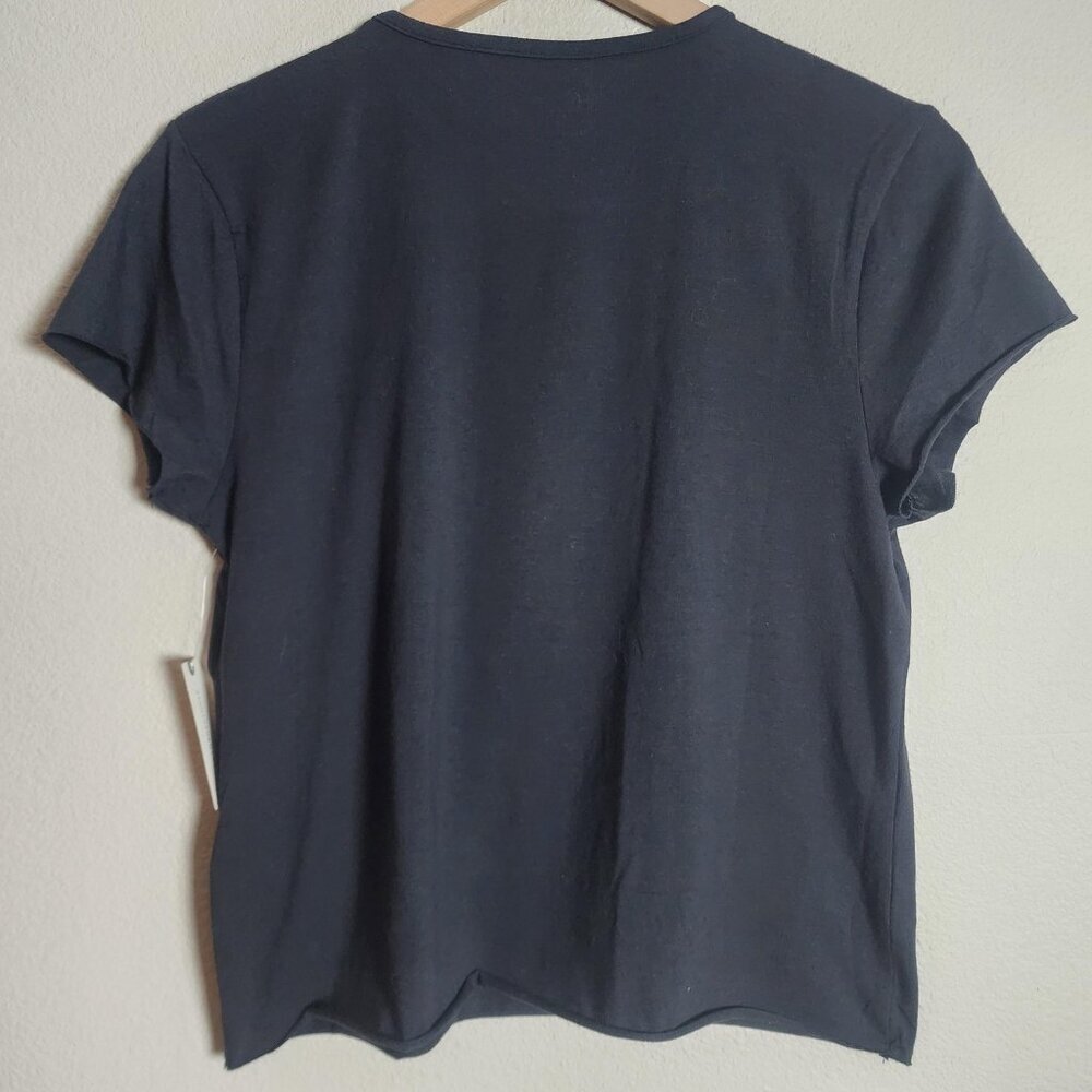 Anthropologie Shirt Womens XL Black Onyx Crewneck Short Sleeve Tee OB2020747 - Picture 8 of 10